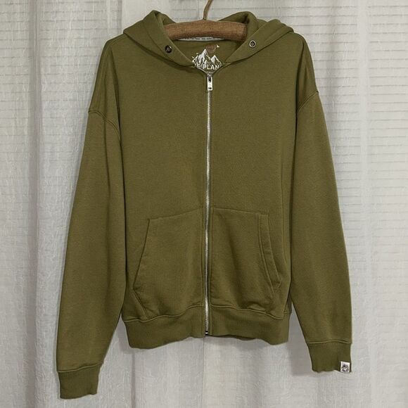 FREE PLANET S Men’s Camo Olive Green Cotton Blend Full Zip Hoodie Sweatshirt - Picture 2 of 16